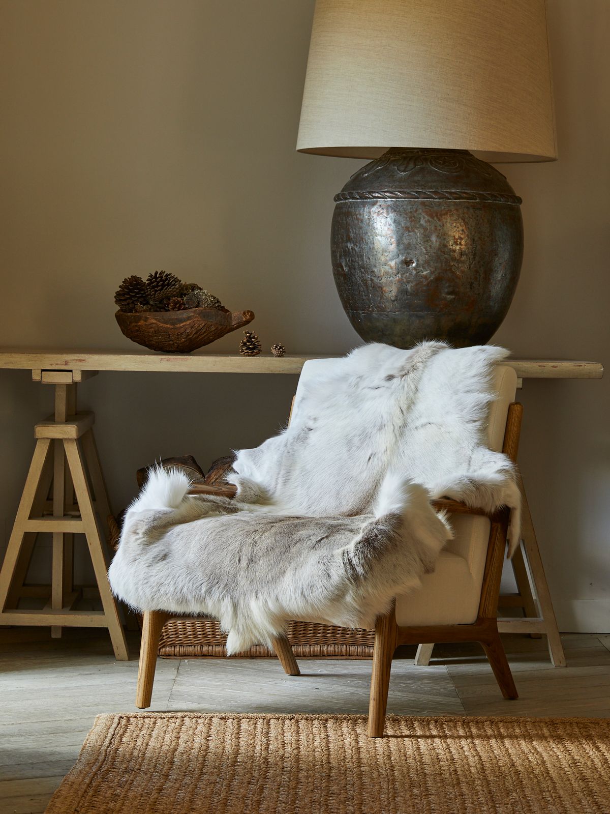 Scandinavian Reindeer Hide - White Tones