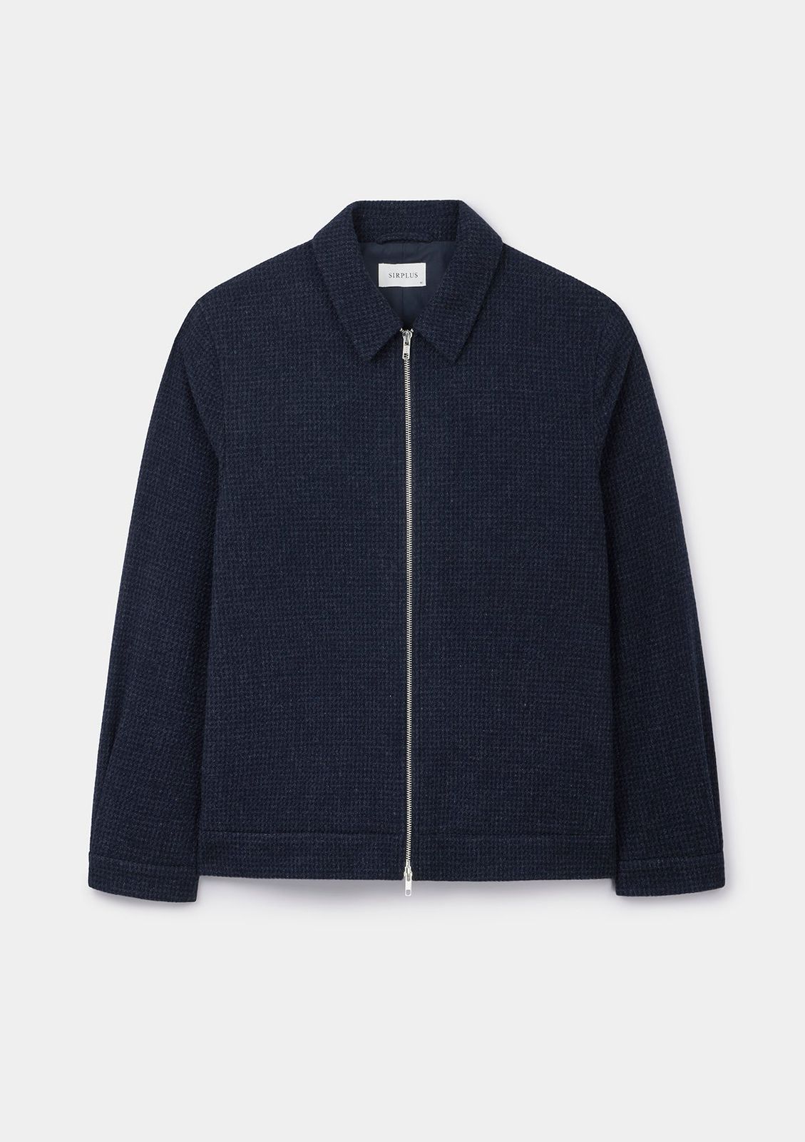 Navy Weave Zip Jacket