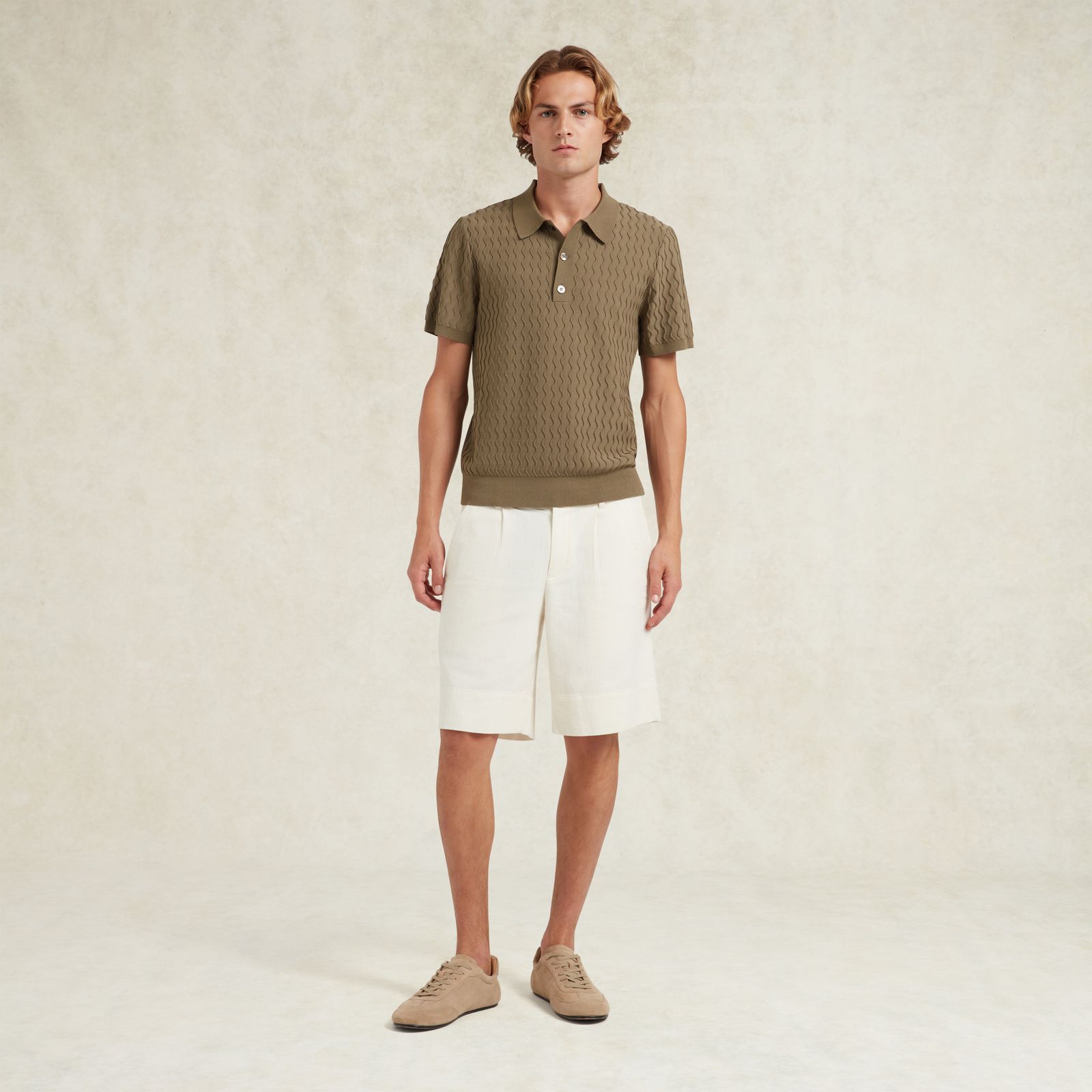 Swirl Geo Quinn Polo - Khaki