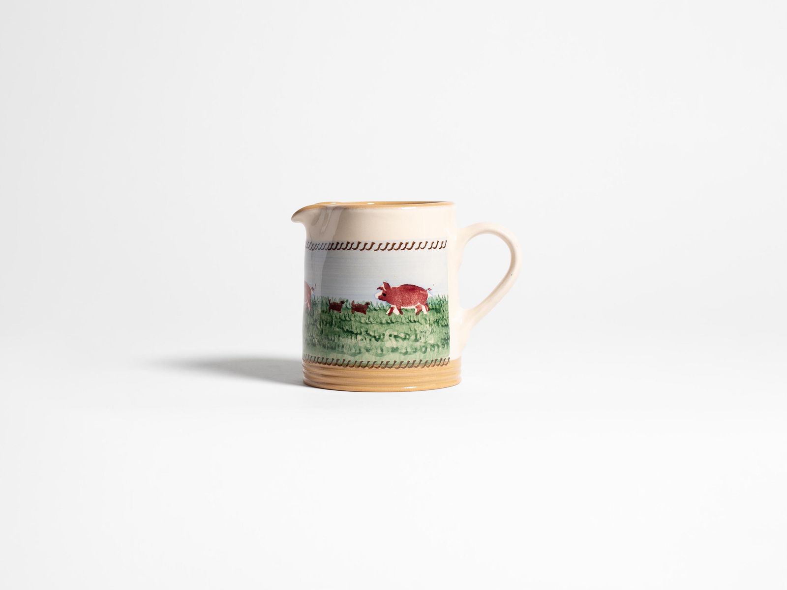 NICHOLAS MOSSE SMALL CYLINDER JUG IN BLUE & MULTI