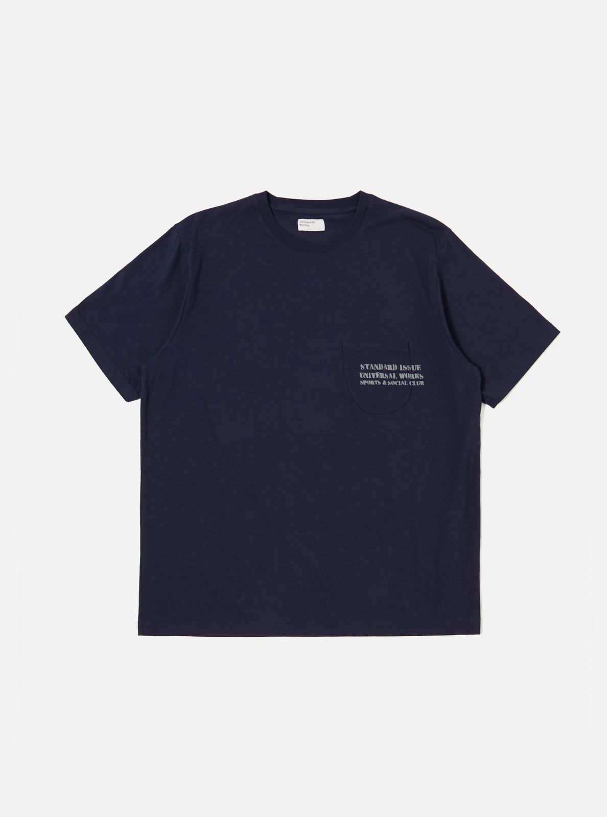 Bright Navy Organic Jersey Print Pocket Tee