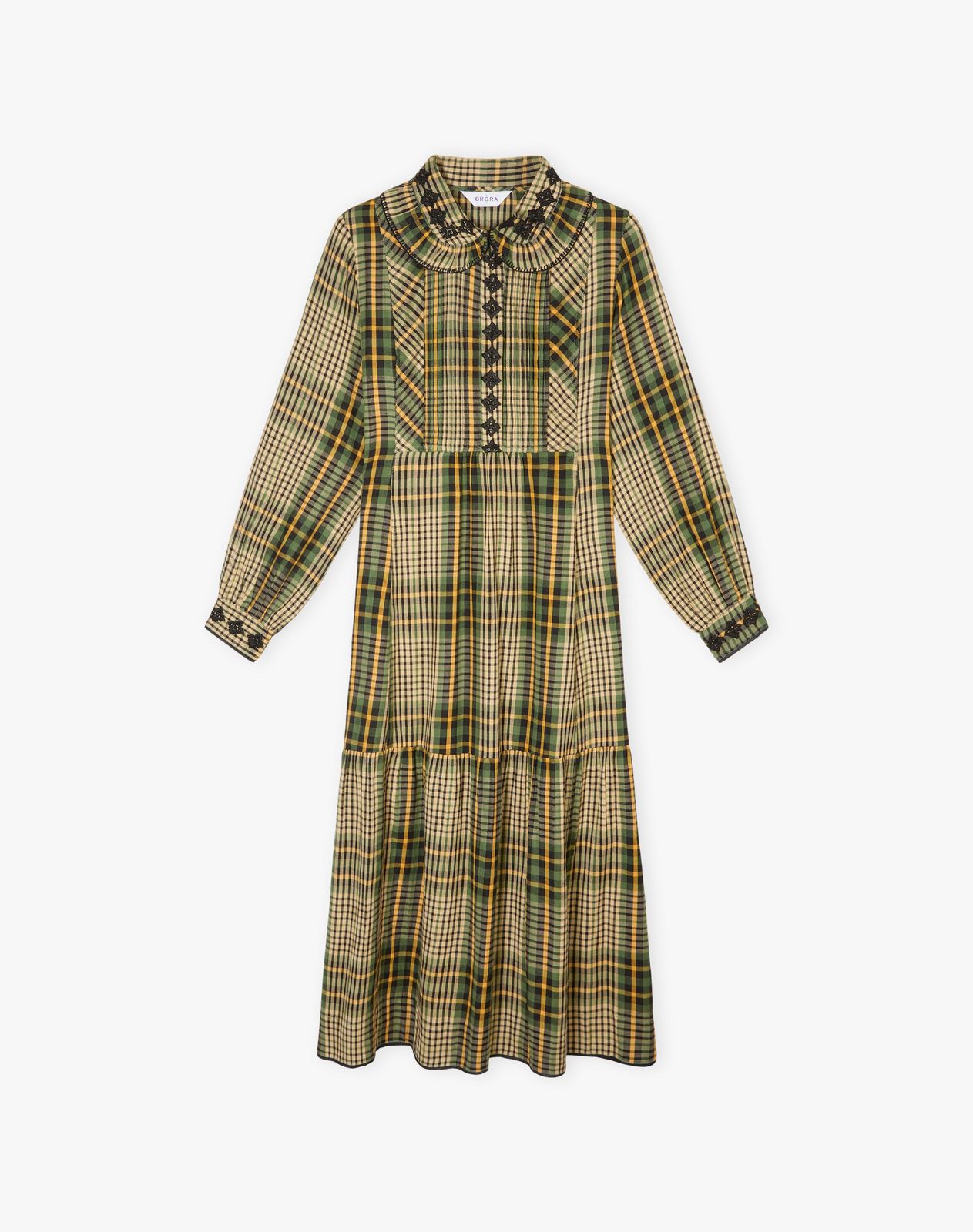 Brushed Cotton Check Shirt Dress