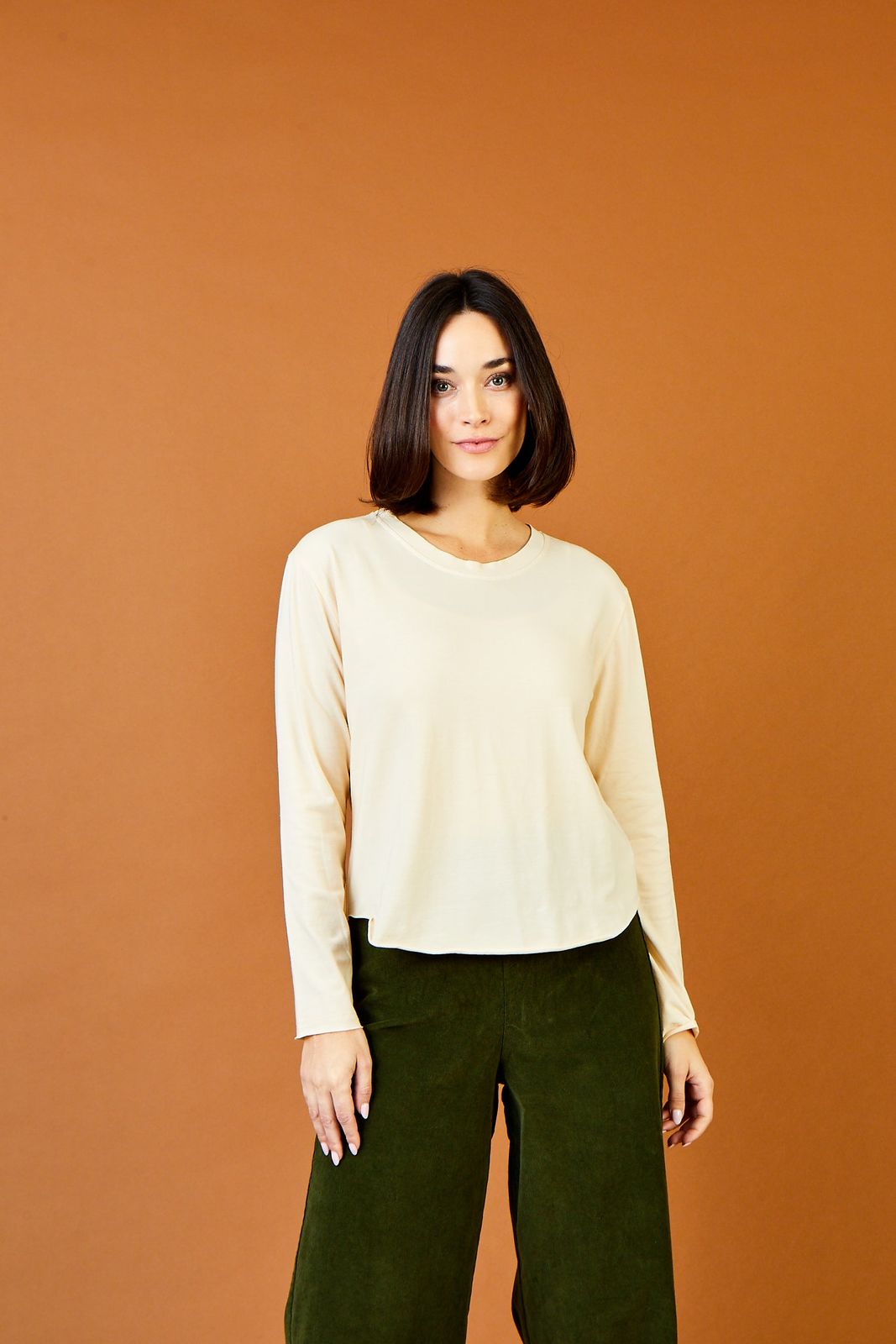 William Hi Lo Long Sleeve Top
