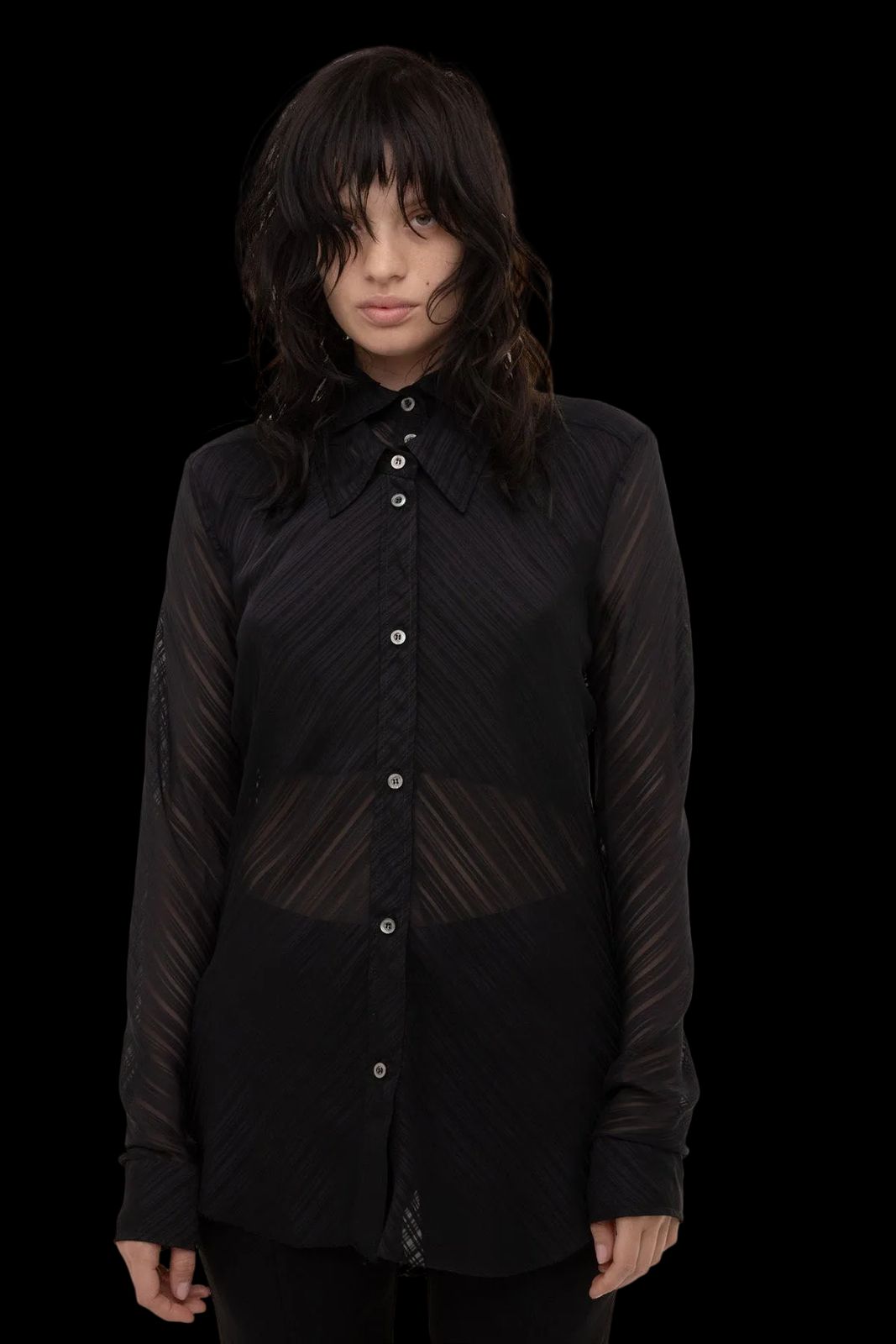 Womens Spice Shirt - Black Sheer