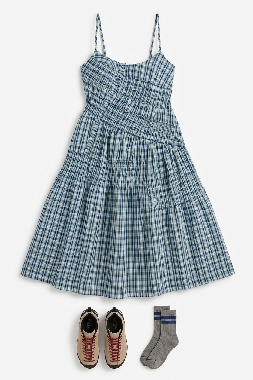 Lyra Midi Dress - Tomboy Check