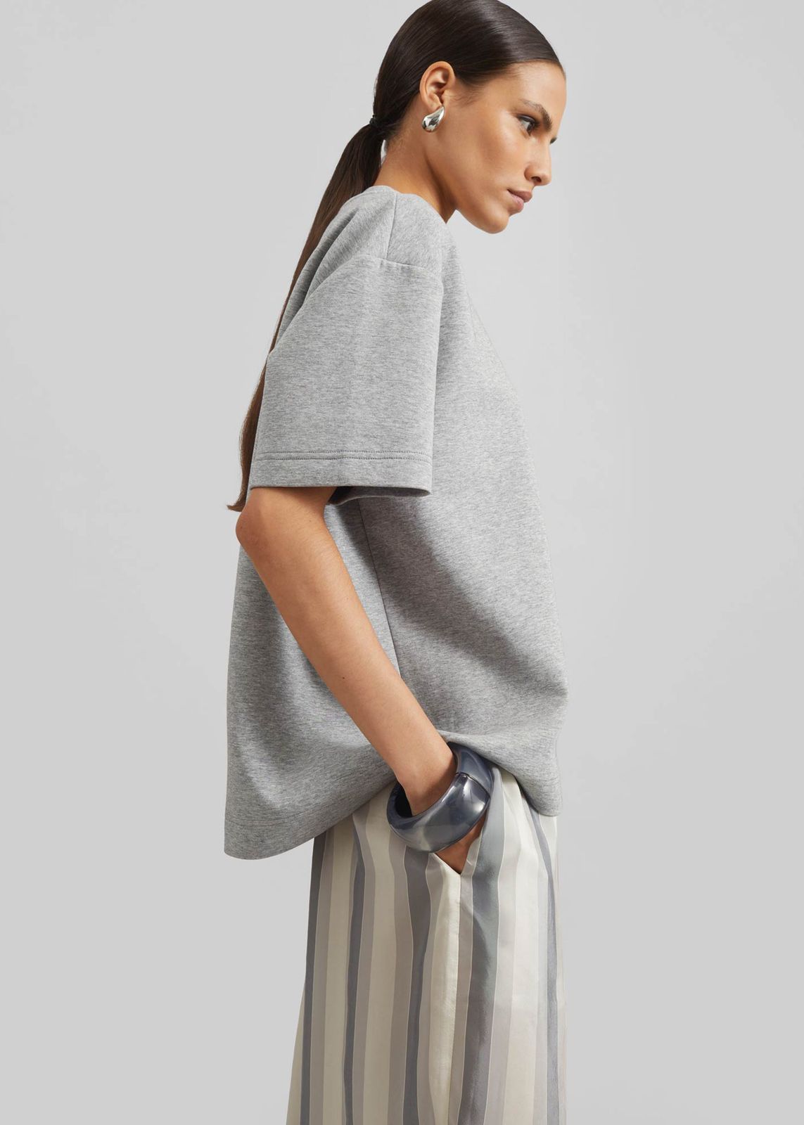 Scoob Boxy T-Shirt - Grey Melange