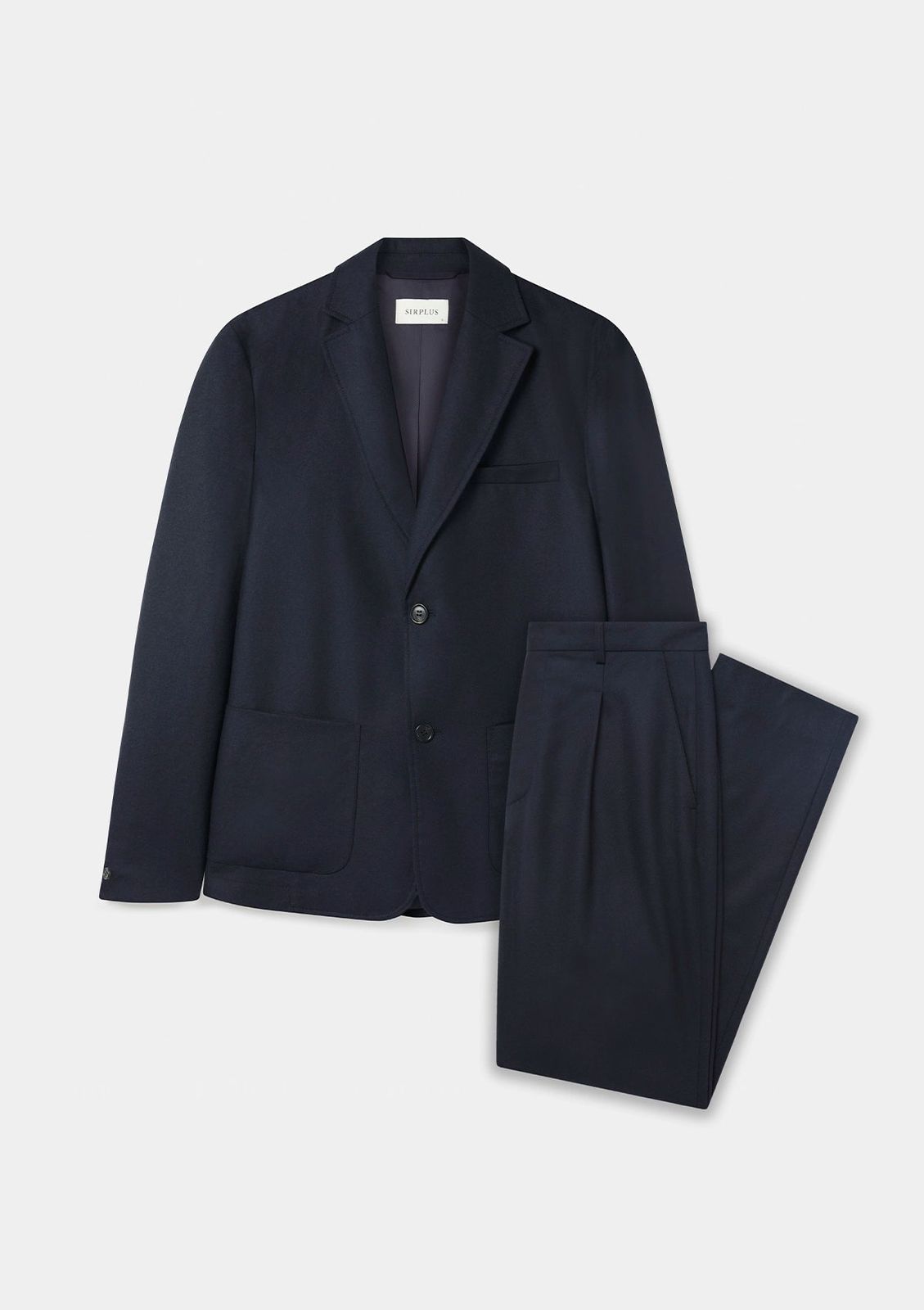 Navy Wool Cashmere Suit