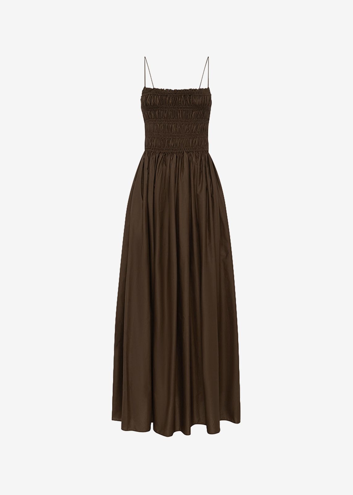 Matteau Shirred Bodice Dress - Chocolate