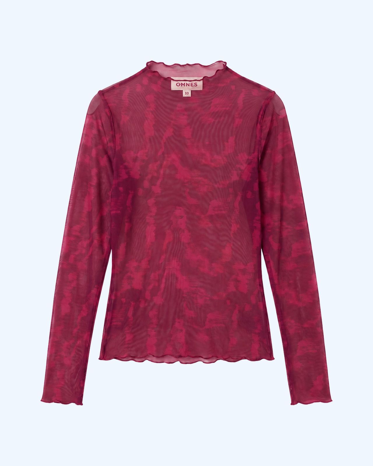 Lorrie Powermesh Top In Magenta Moire