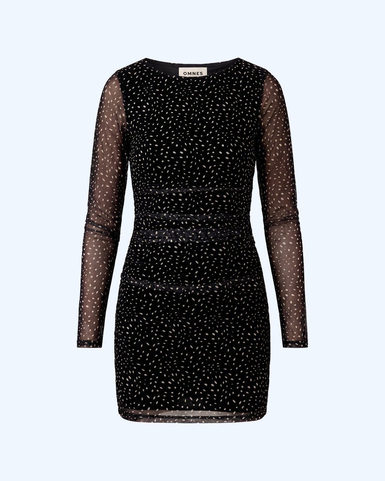 Milena Dress In Black Dalmation