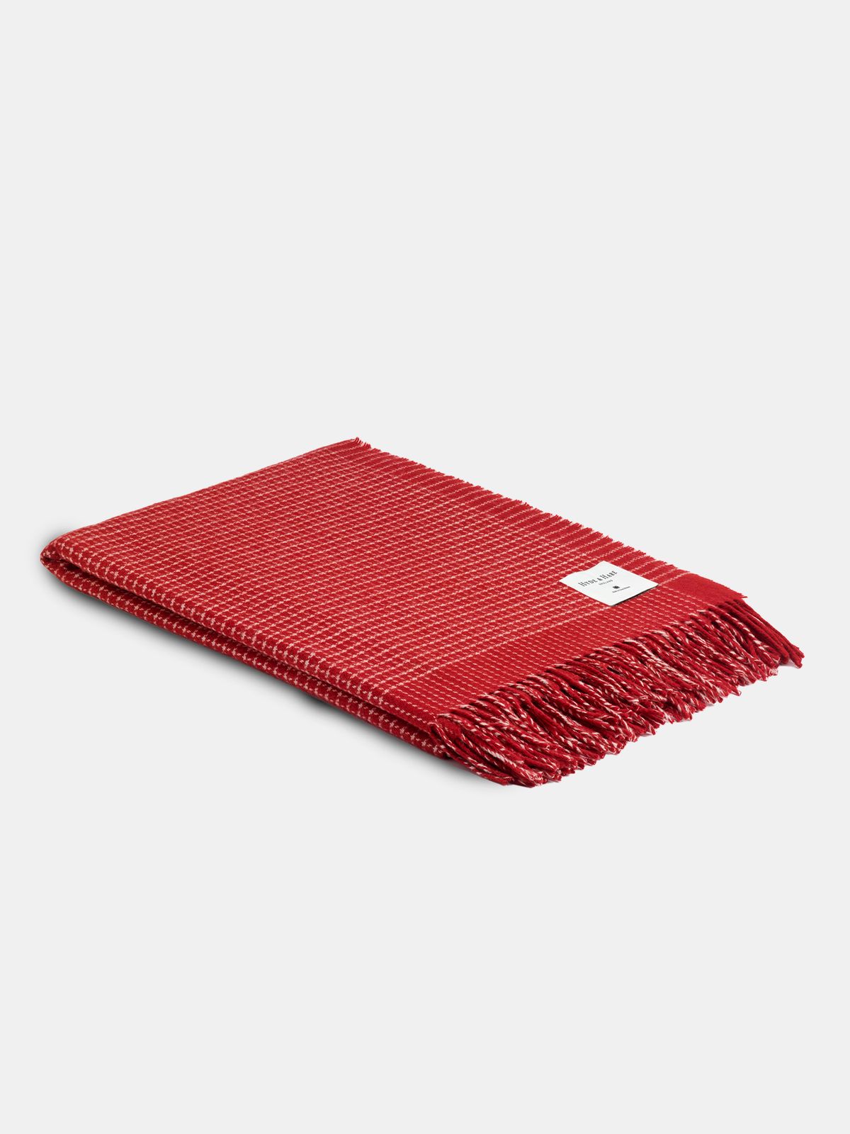 The Plockton Cashmere Blend Throw - Red