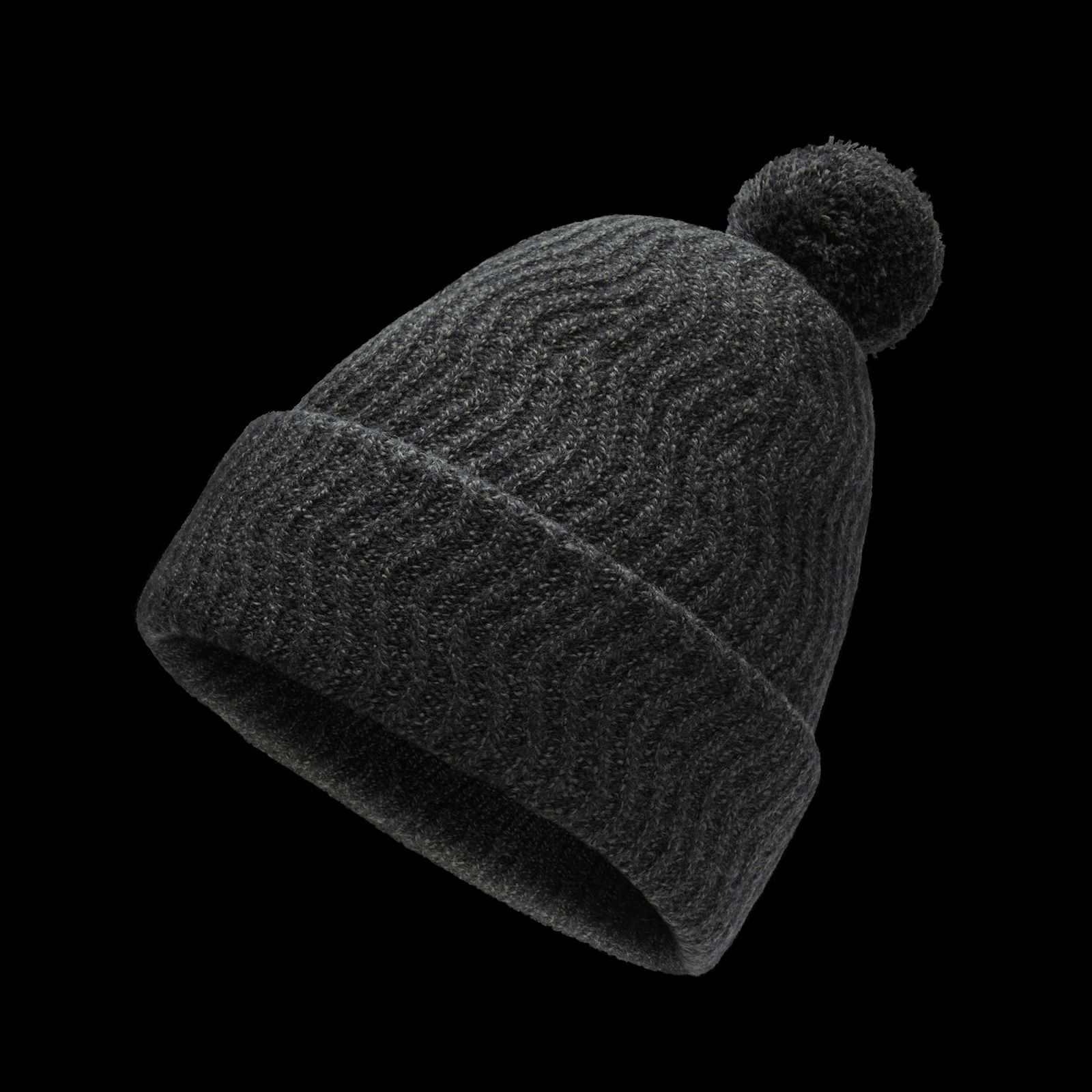 The Pom Beanie - Charcoal Marl