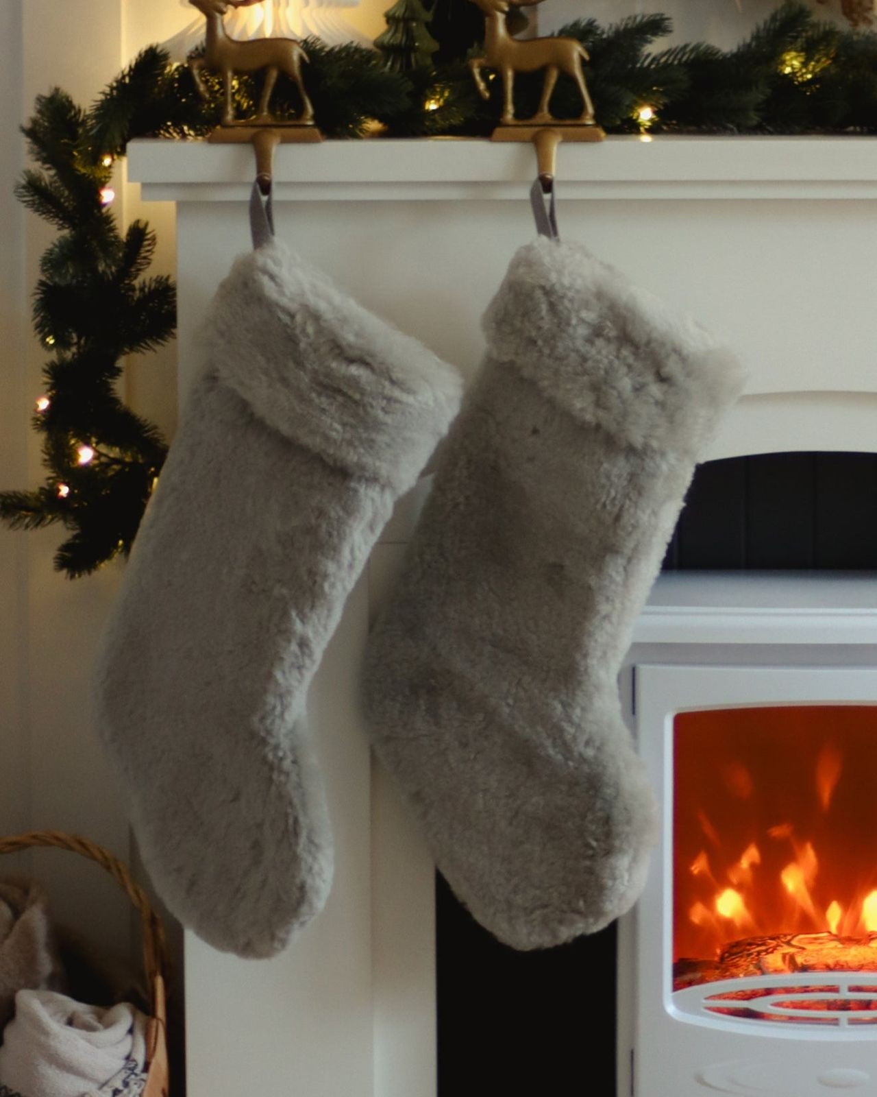 Sheepskin Stocking - Grey Pearl