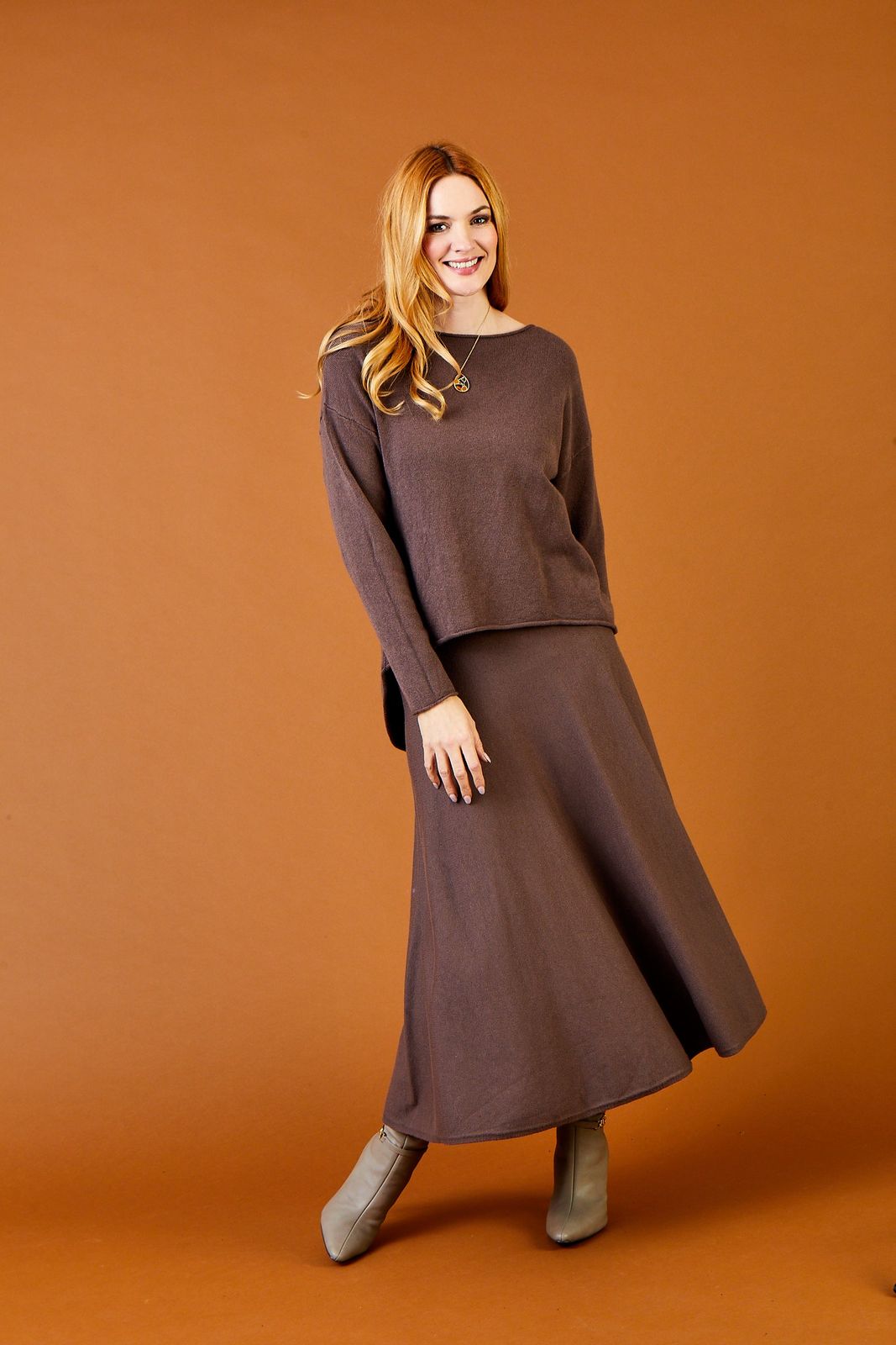Tate Knit Swing Maxi Skirt