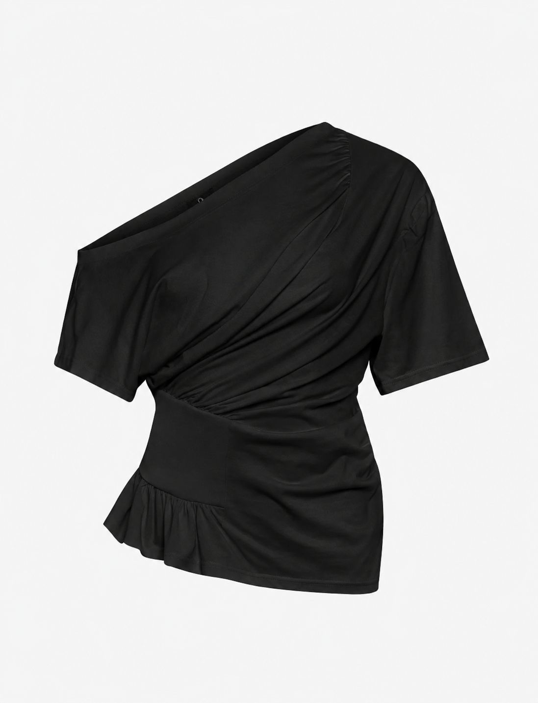 Agathi Draped Top In Black