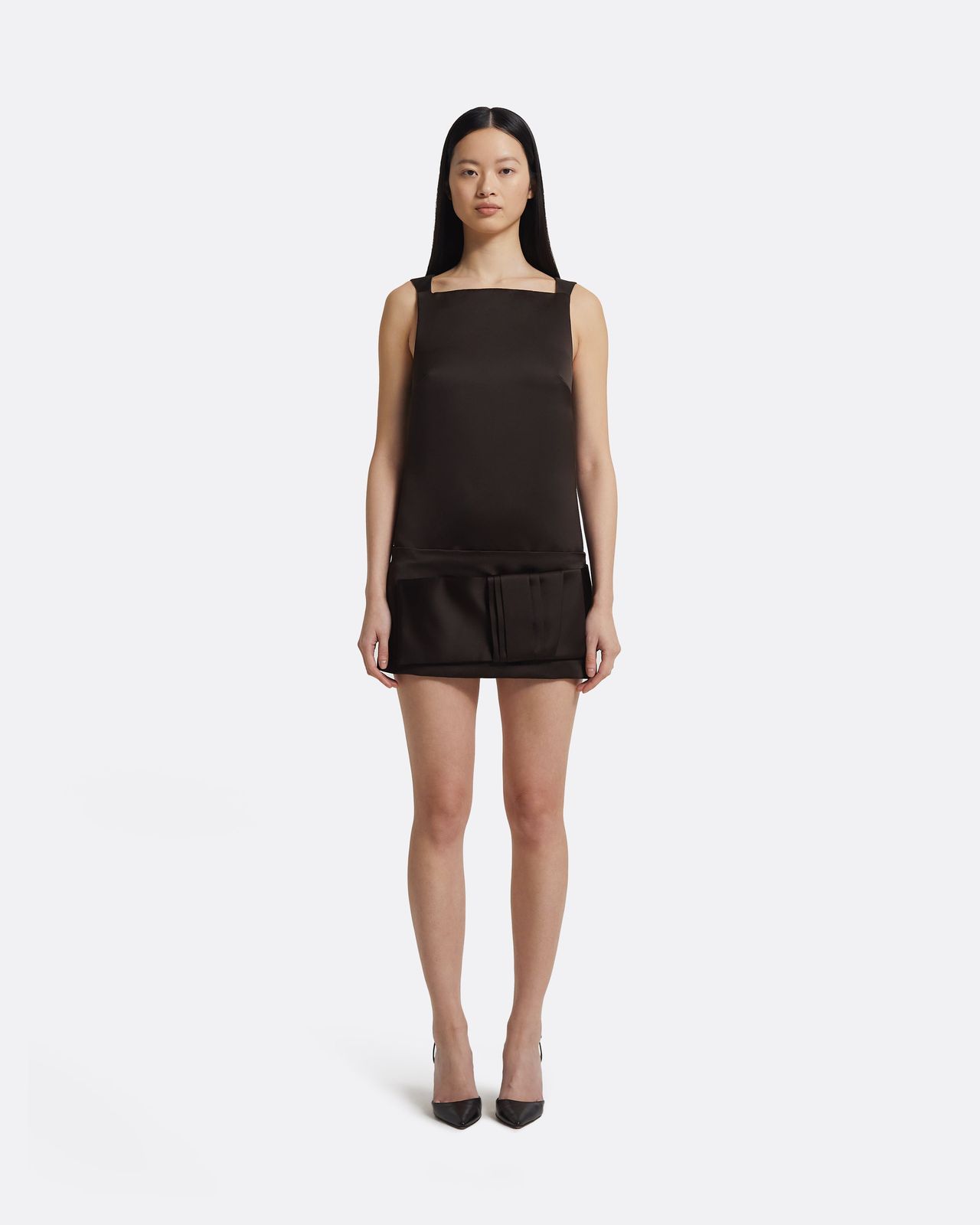 Kimora Short Dress in Peat Brown