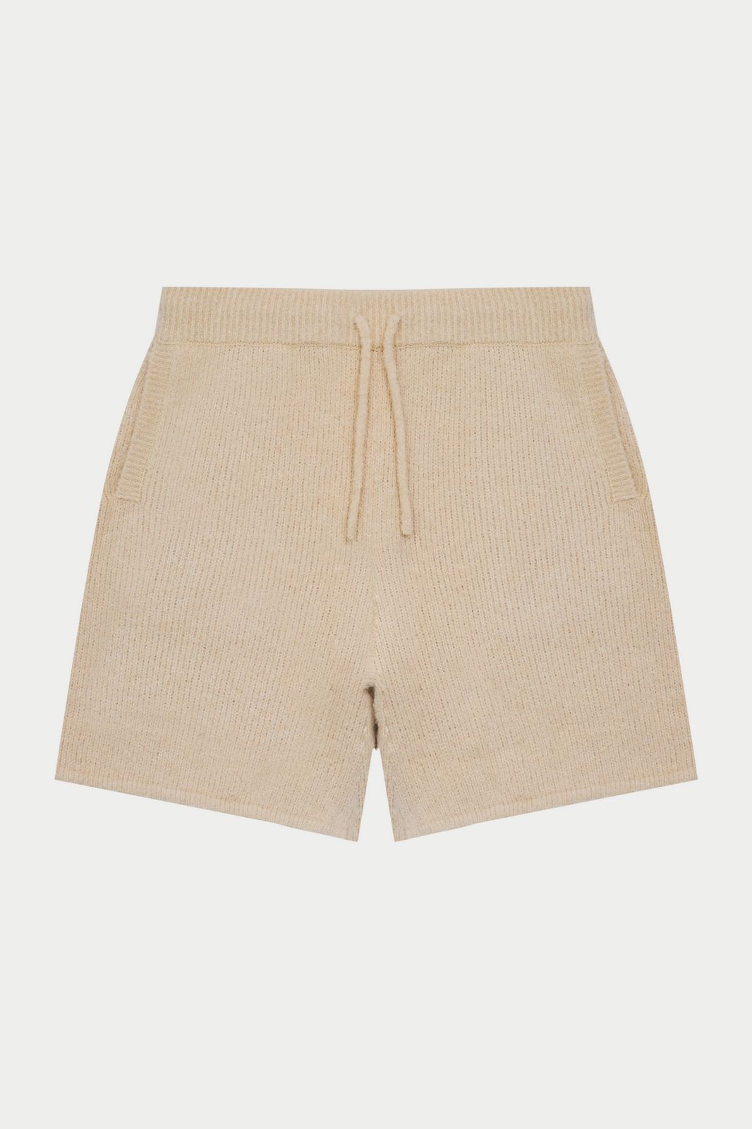 BOUCLE KNIT SHORTS - STONE