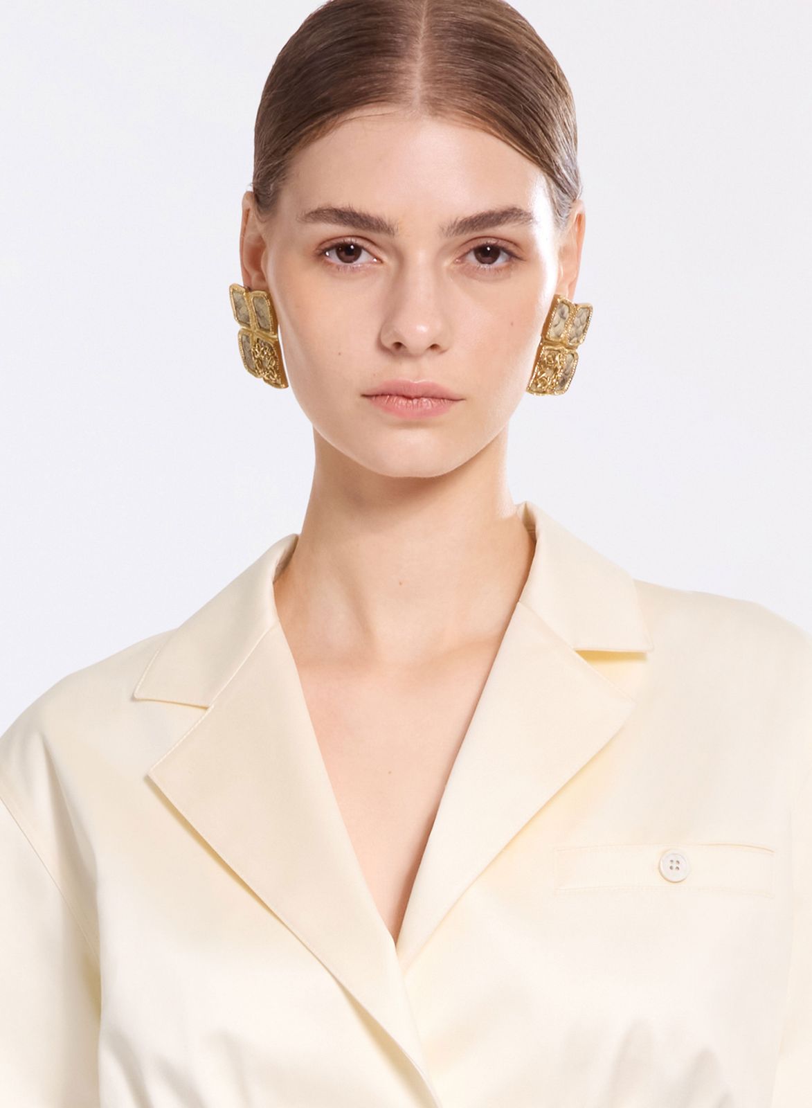 Python Metallic Earrings