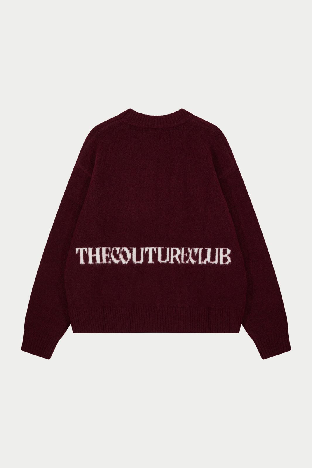 COPYRIGHT BRUSHED KNIT JUMPER - BURGUNDY