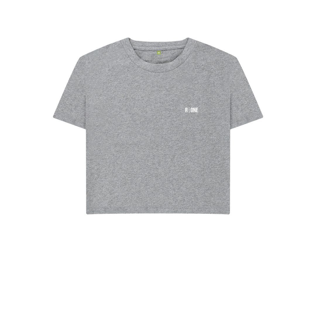 B-Relaxed | GOTS Certified Organic Cotton Crop T-shirt | Grey