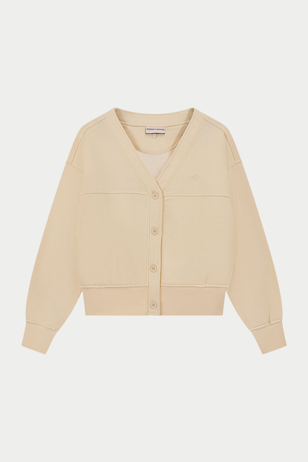 OVERSIZED JERSEY CARDIGAN - BUTTERMILK