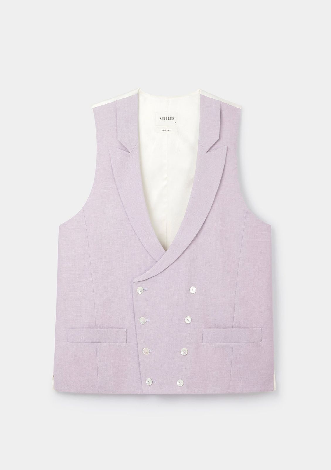 Lavender Fog Peak Lapel Double Breasted Waistcoat