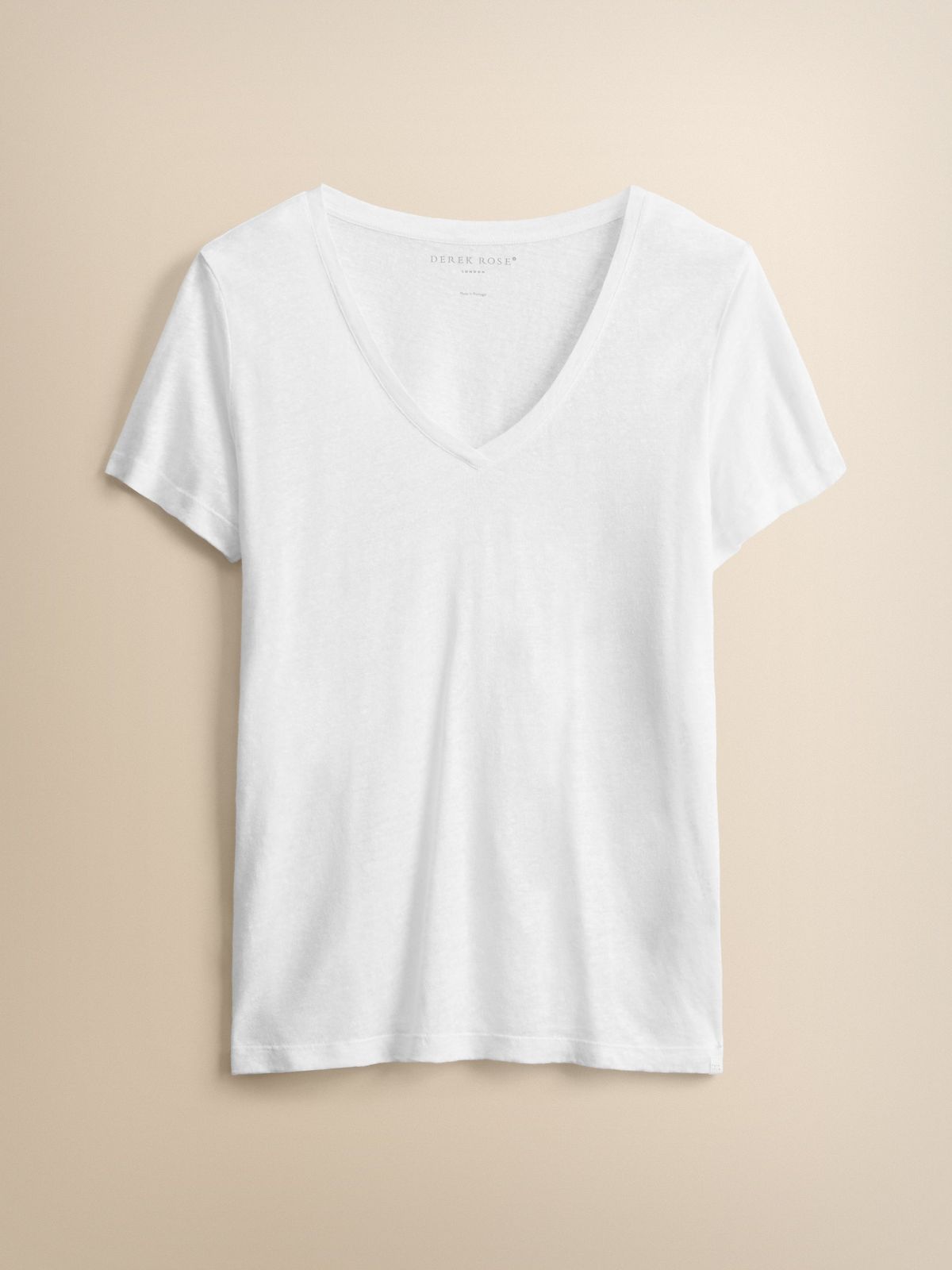 Jordan Linen V-neck T-shirt White