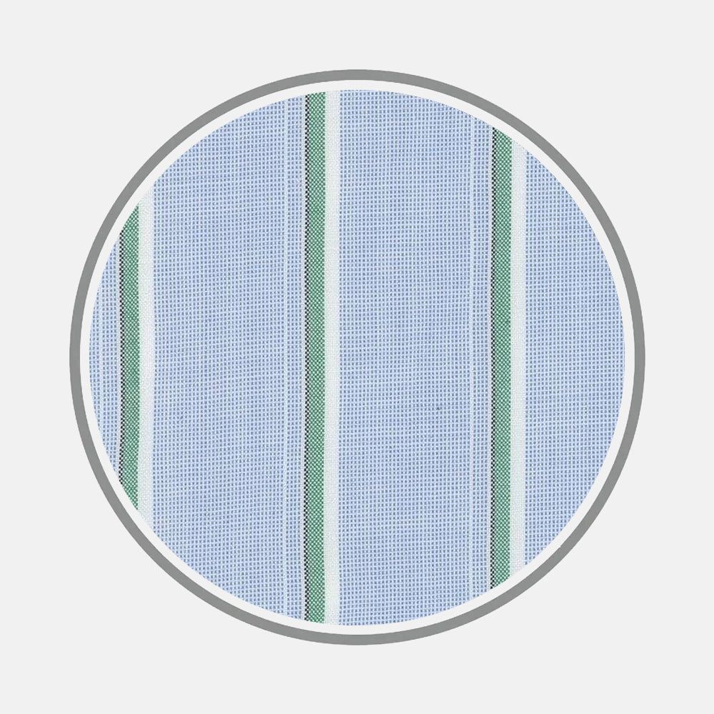 Blue and Green Multi Stripe Fabric