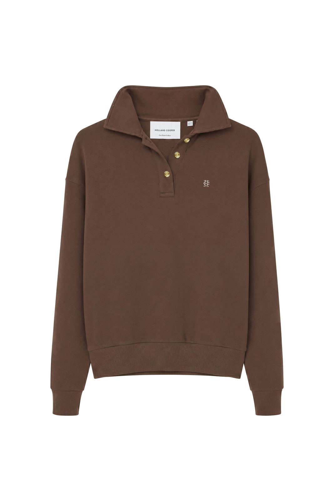 Barton Quarter Neck Sweat (walnut)