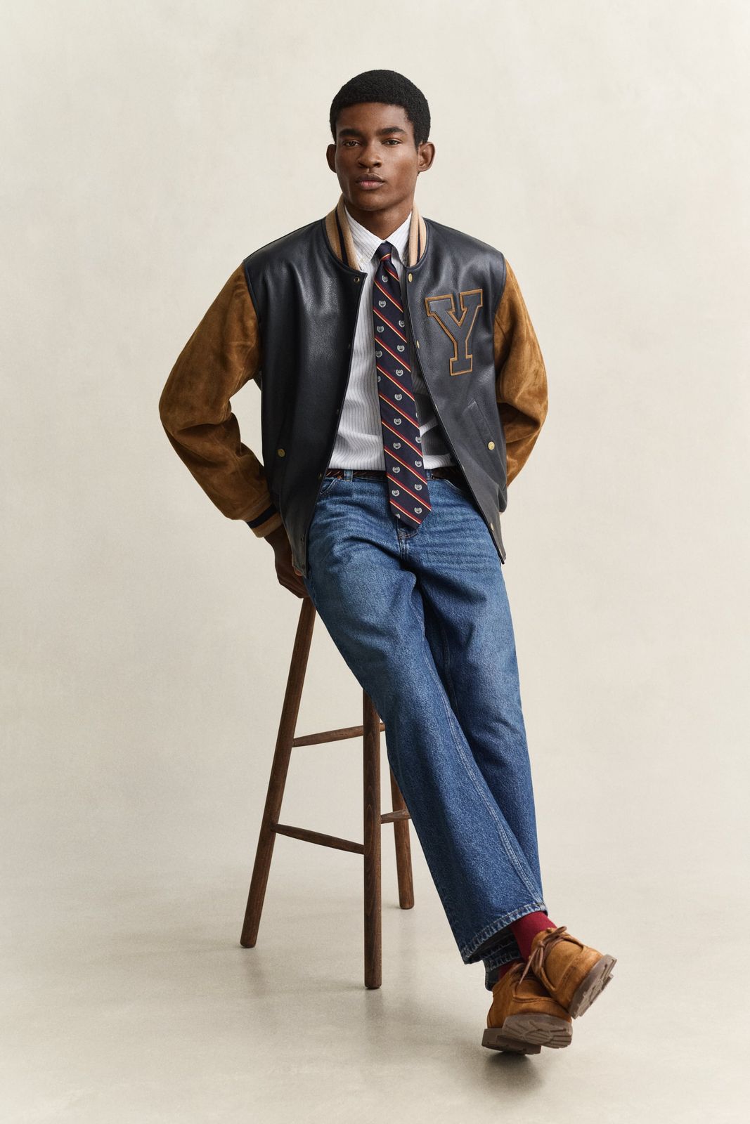Gant x Yale Varsity Jacket - NAVY
