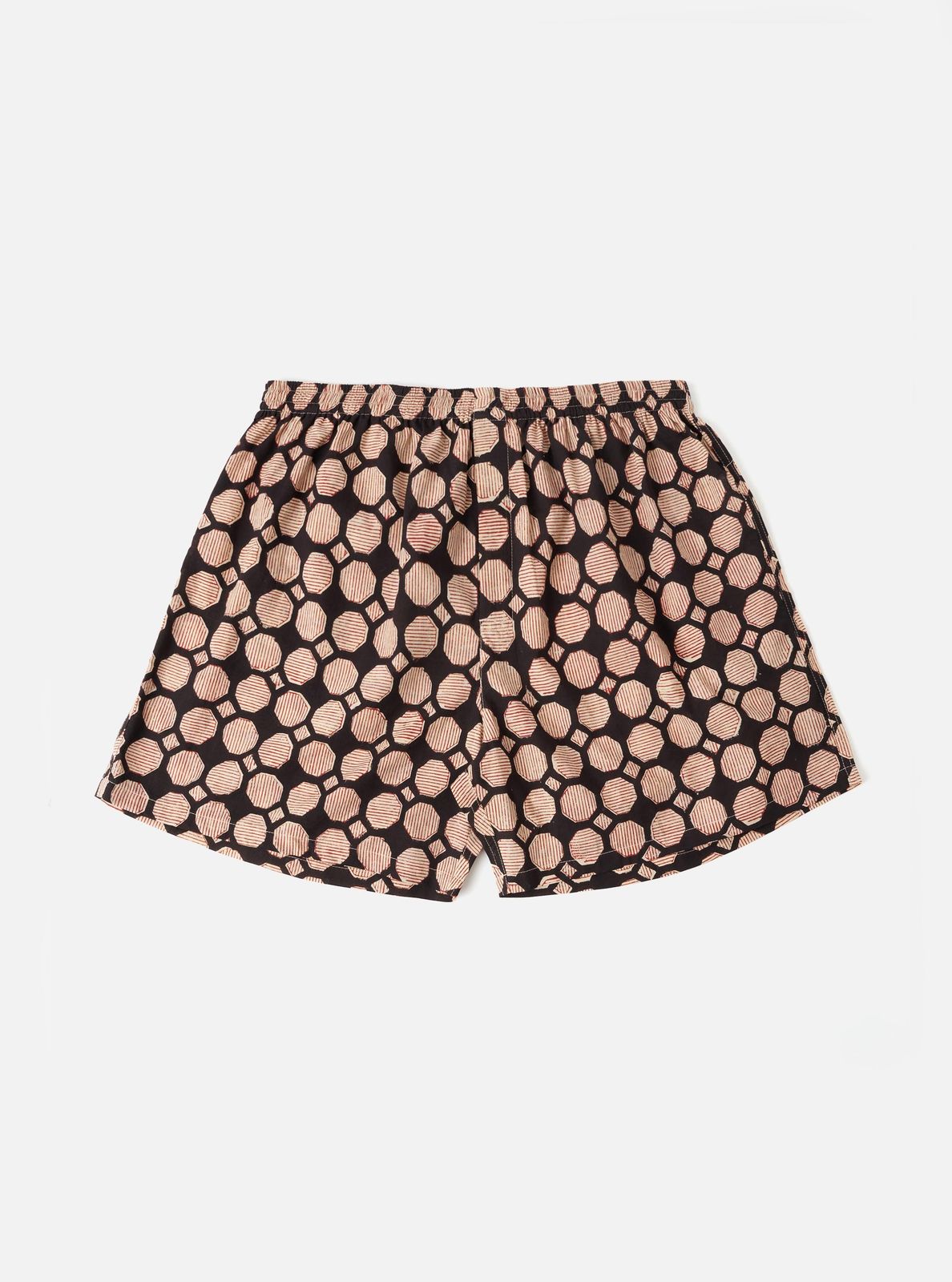 Black Hand Block Print Boxer Short