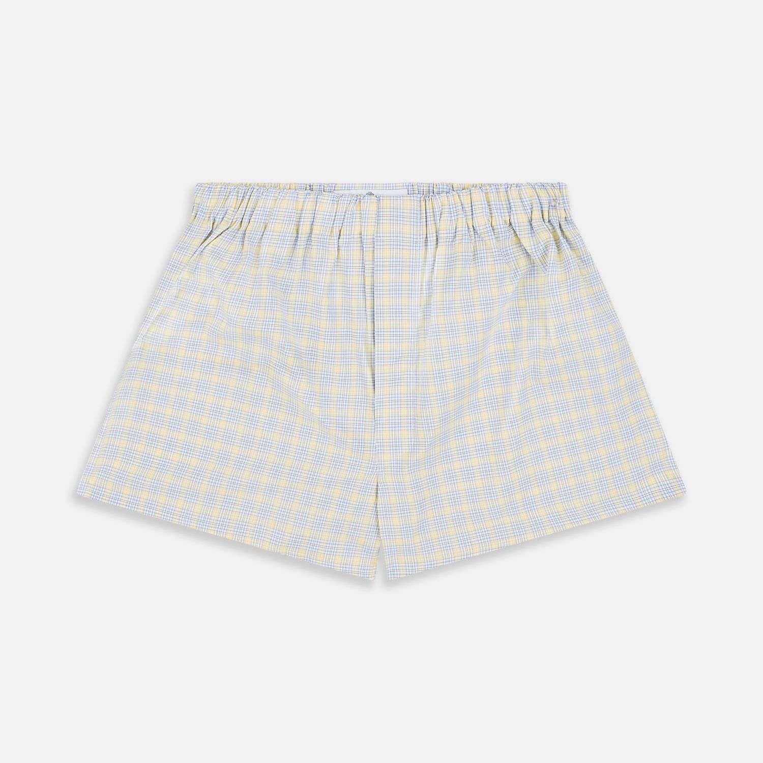 Yellow Multi Check Cotton Godfrey Boxer Shorts