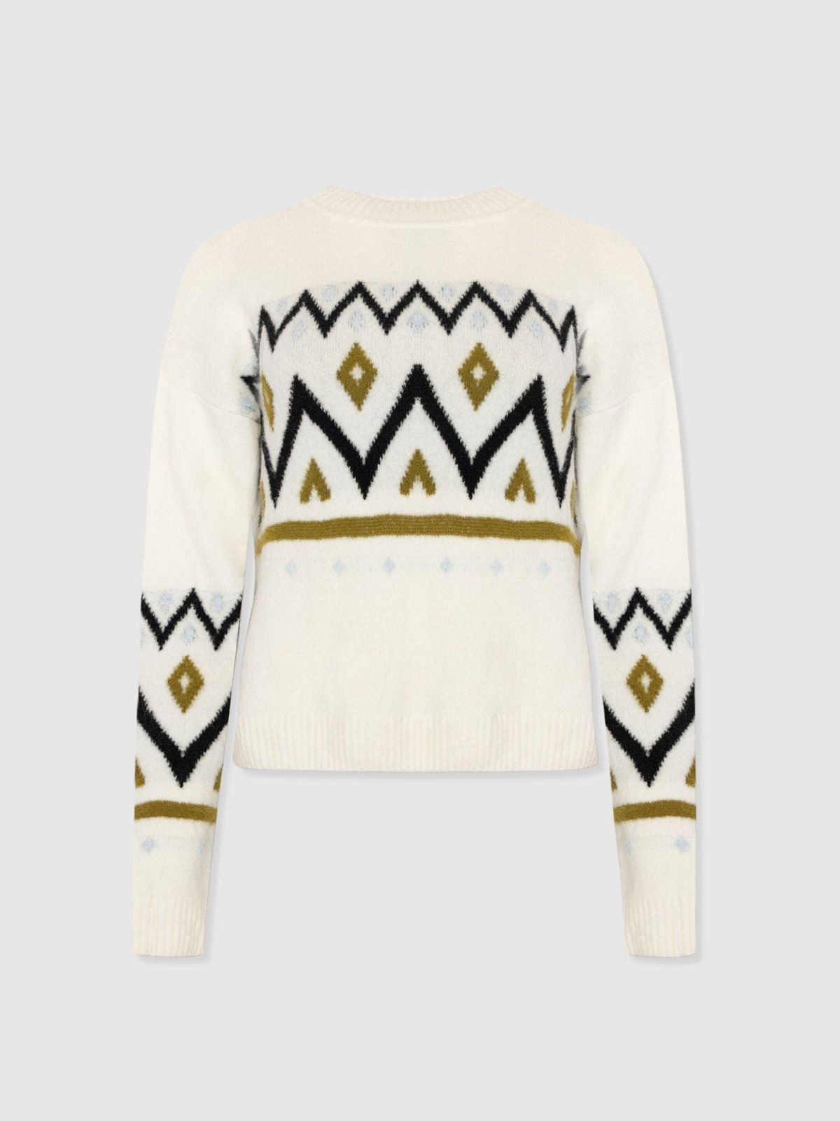 Allana Fairisle Jumper - White