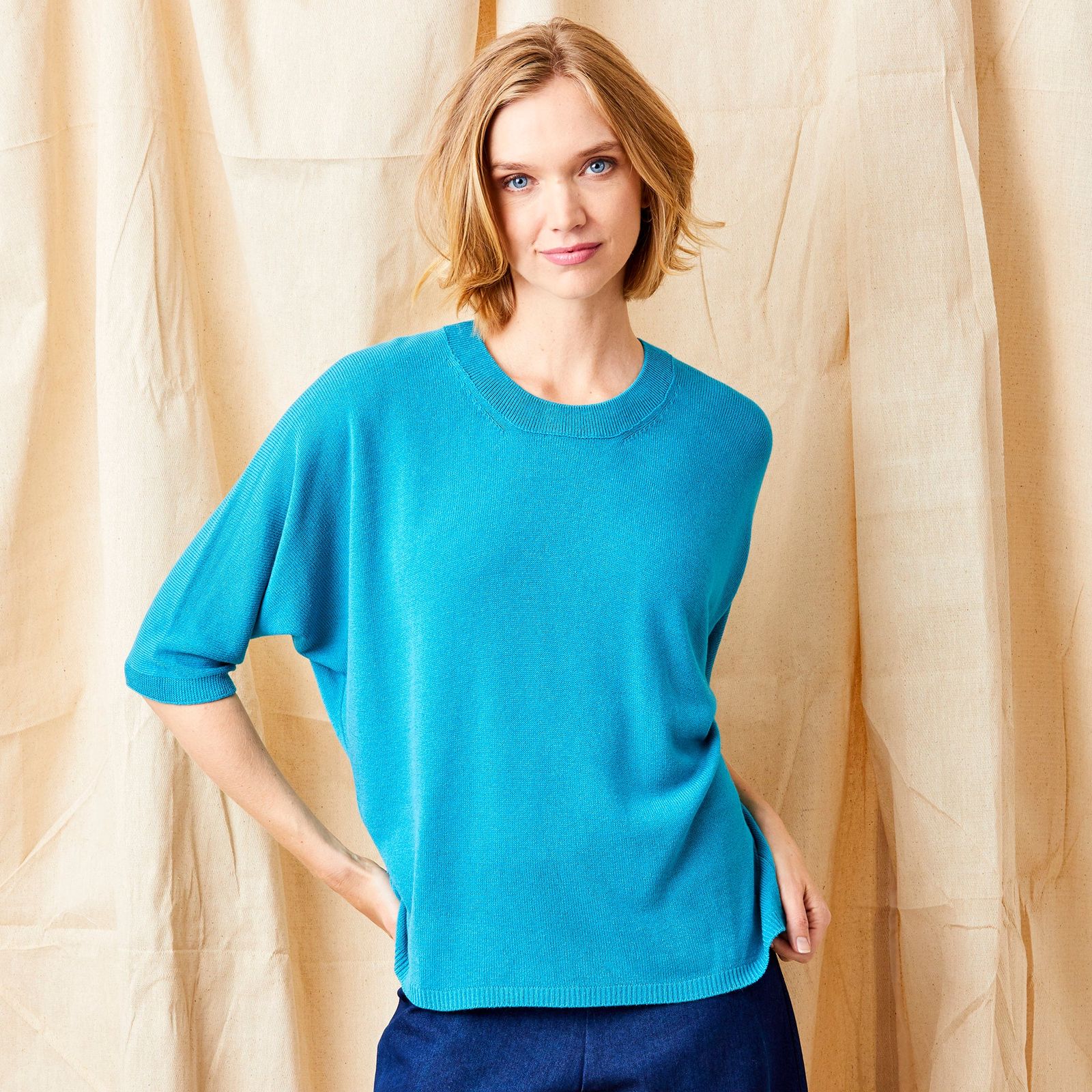 Faela Modal Soft Batwing Knit Sweater
