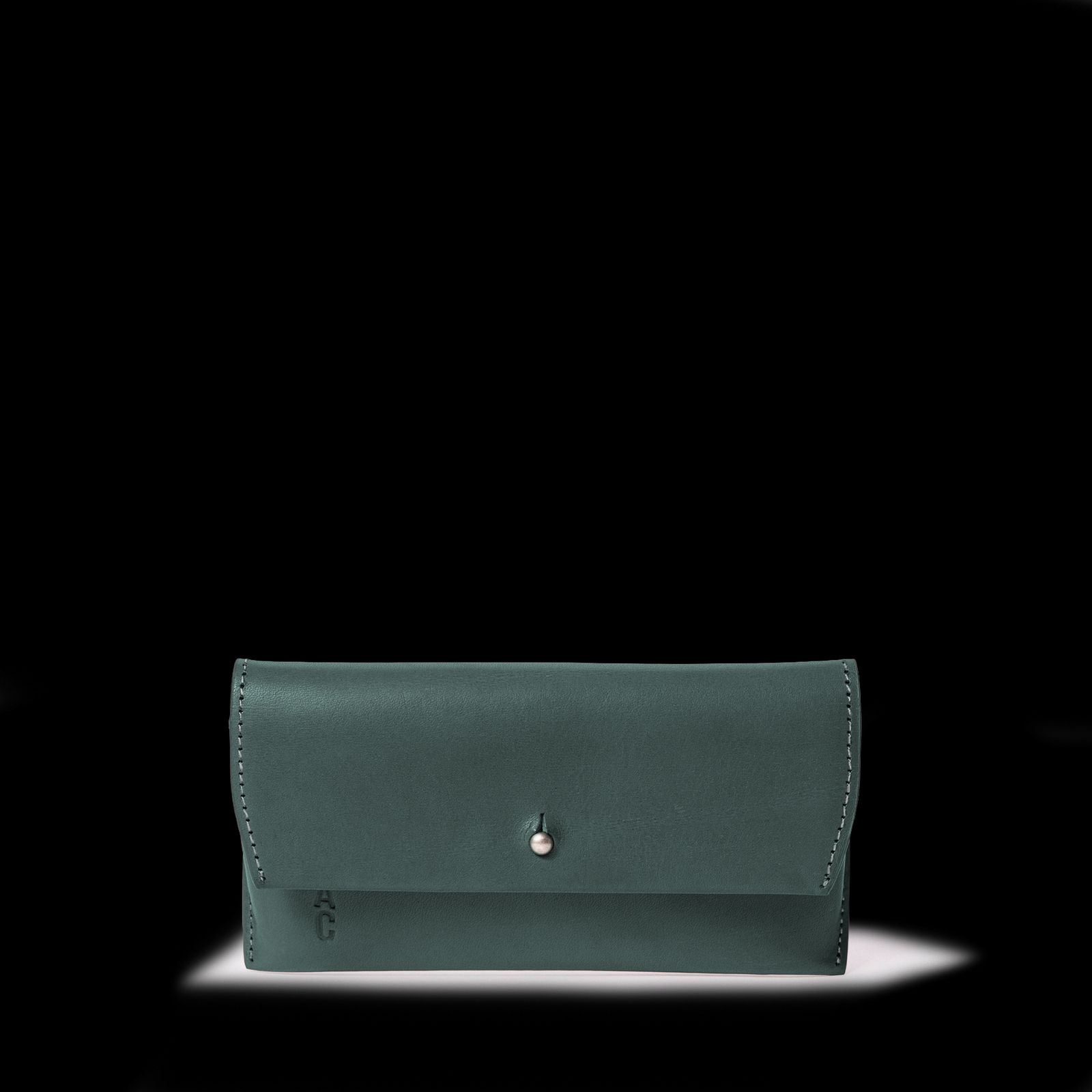 Kit Leather Glasses Case in Ivy