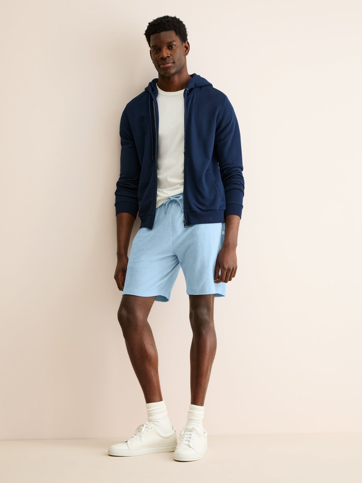 Teddy Terry Cotton Shorts Light Blue