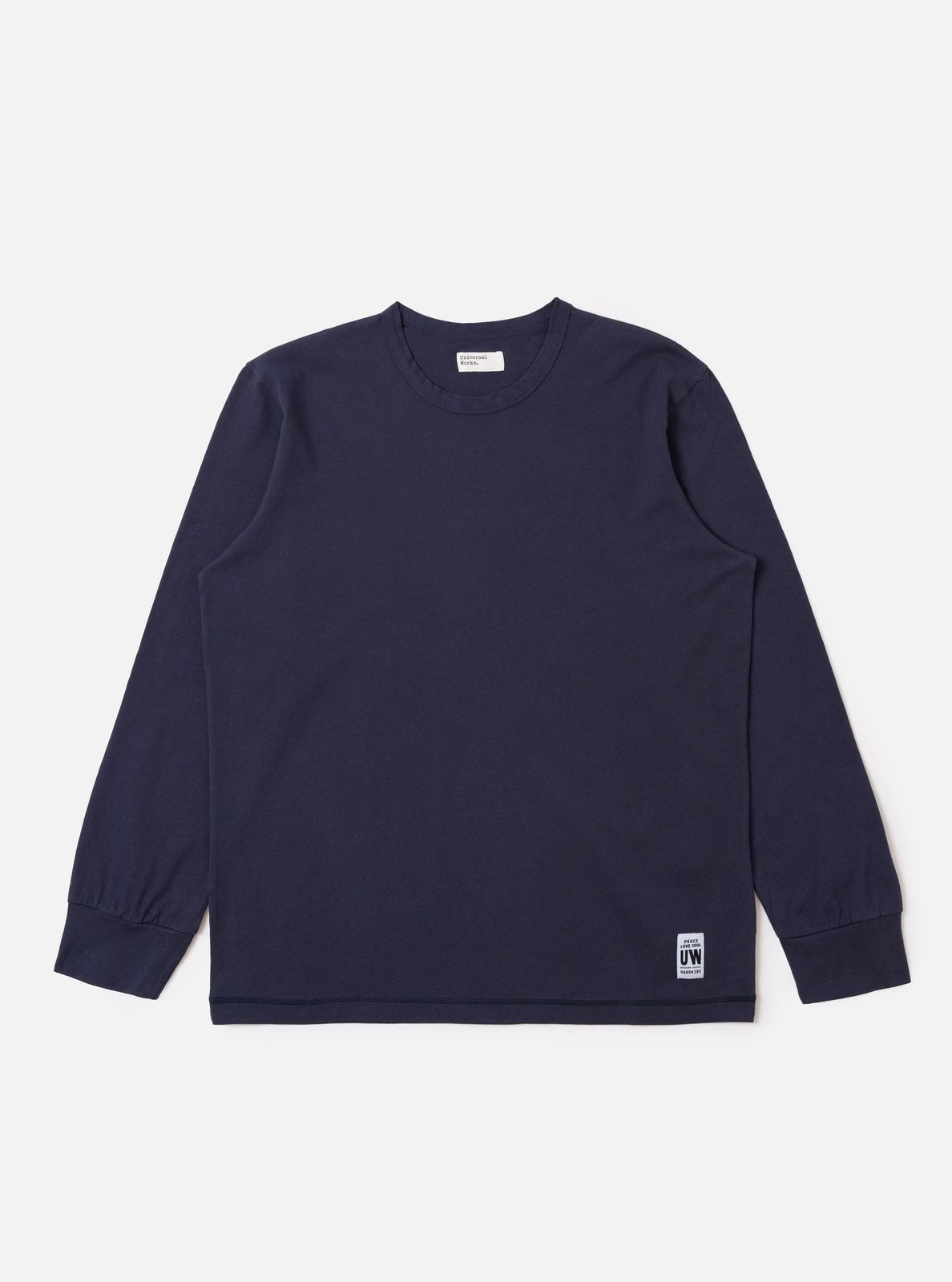 Navy Recycled/Bio Jersey Henry L/S Tee