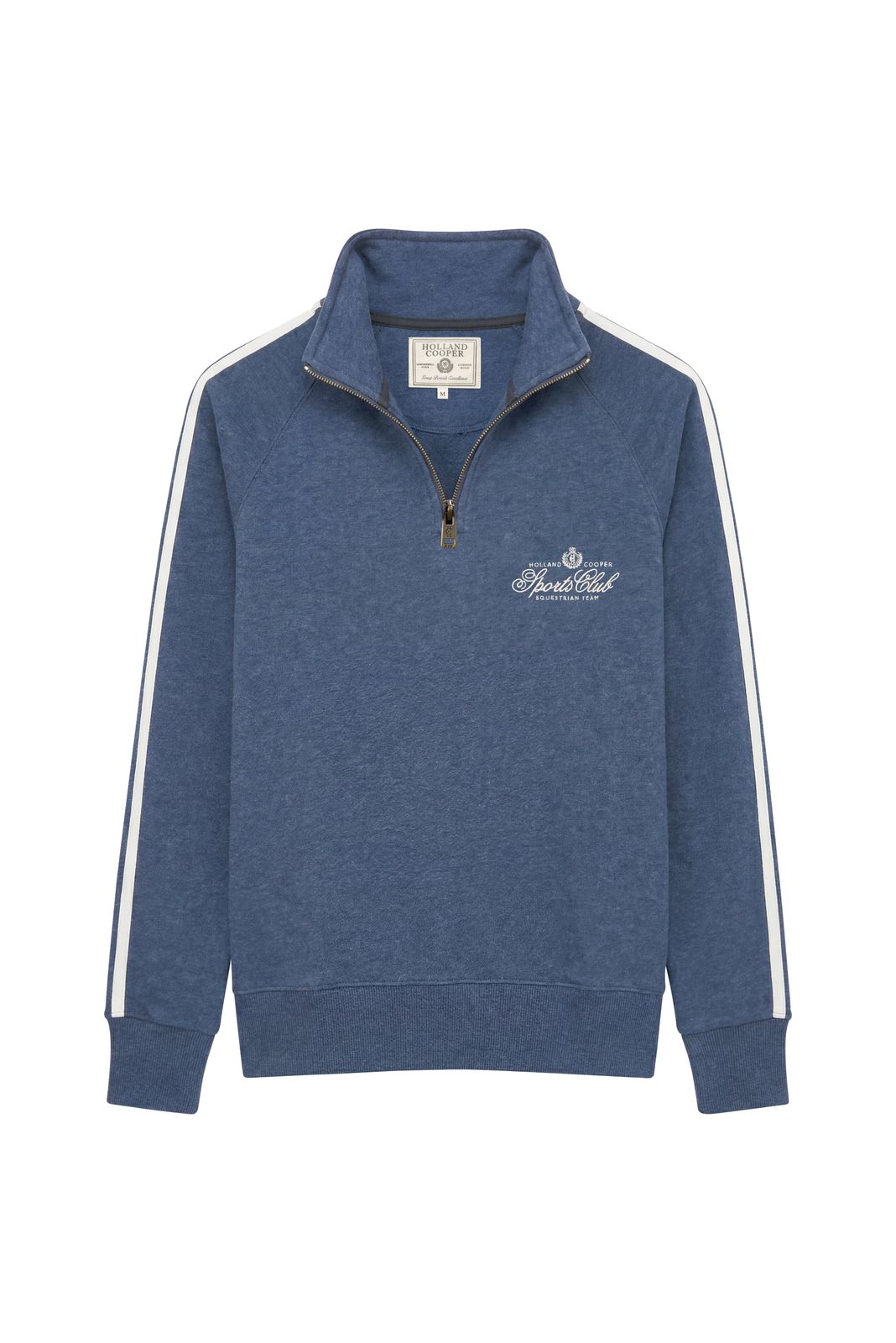 Sports Club Quarter Zip Sweat (navy Marl)