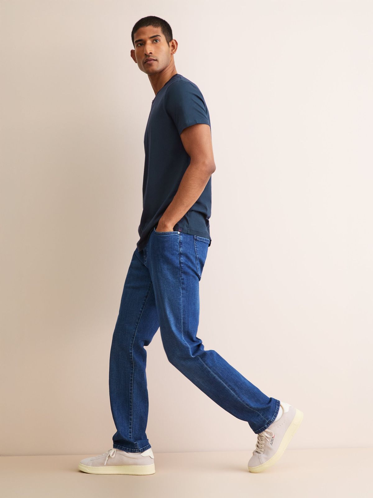 Riley Cotton T-Shirt Navy Blue