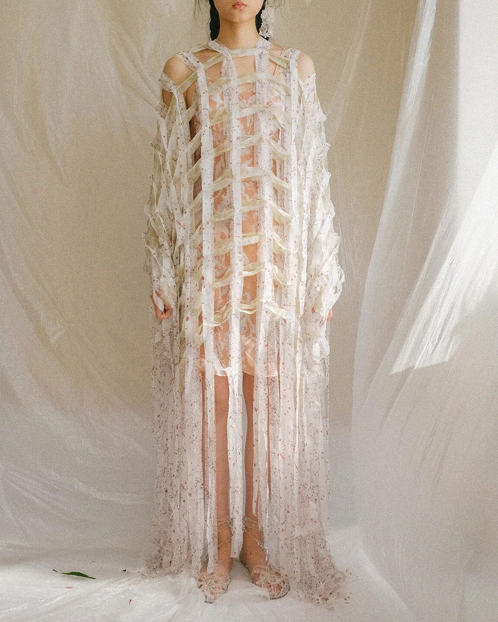 WHITE RIBBON DRESS