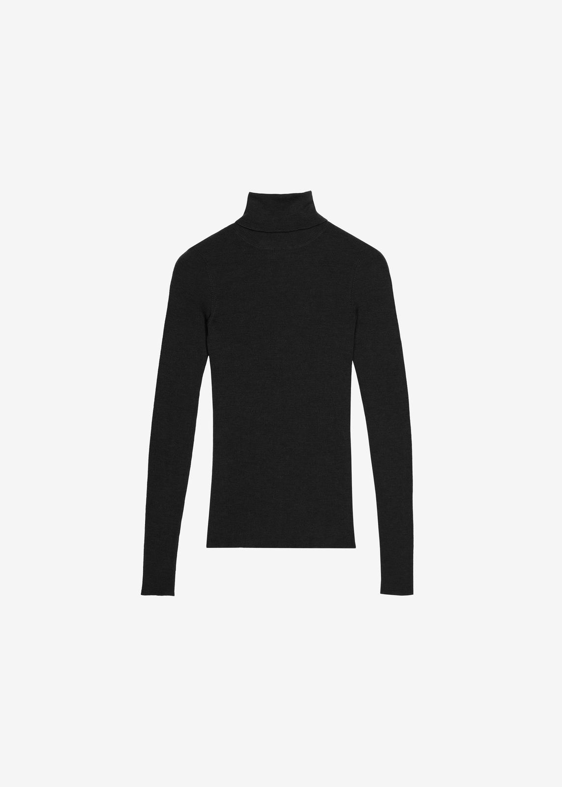 Utica Thin Turtleneck Sweater - Black