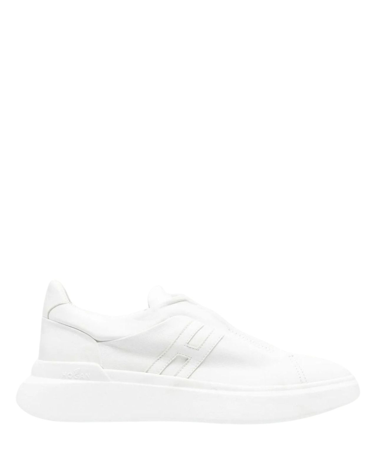 M Slip On Sneaker White Leather