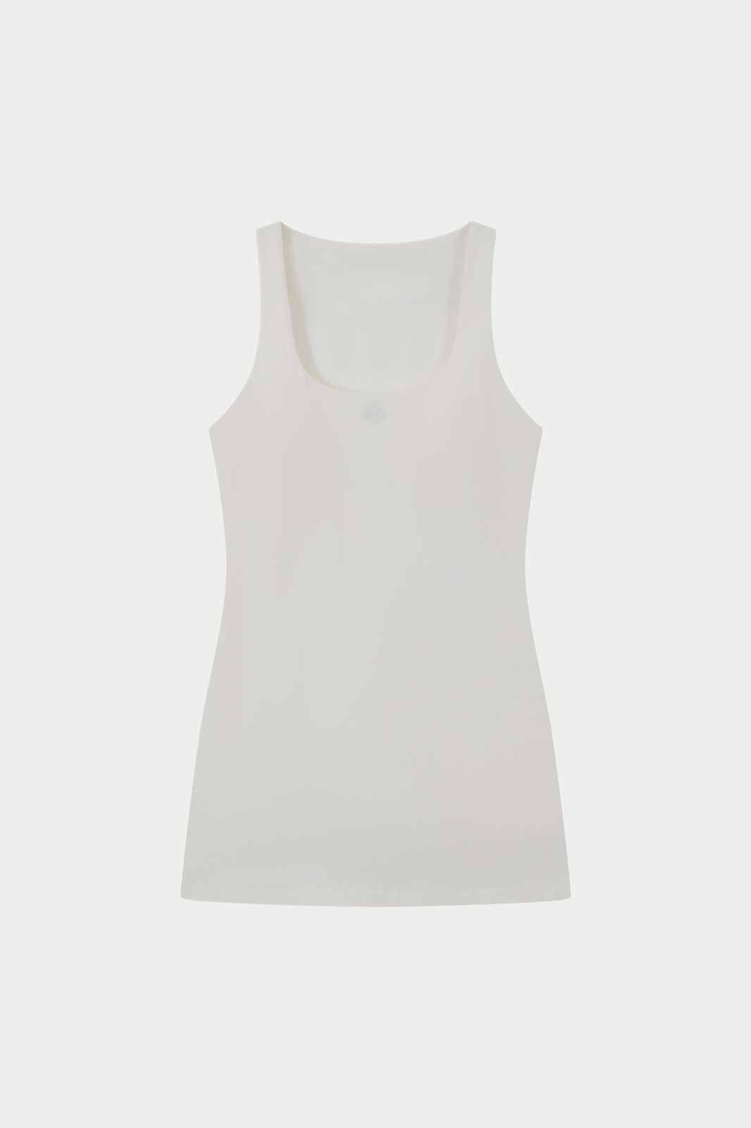 SOFT TOUCH SCOOP NECK DRESS - WHITE