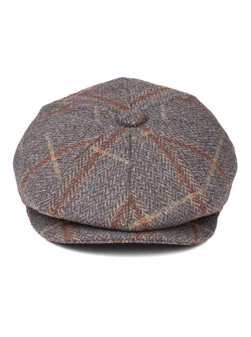 Paolo Brown Check Flat Cap