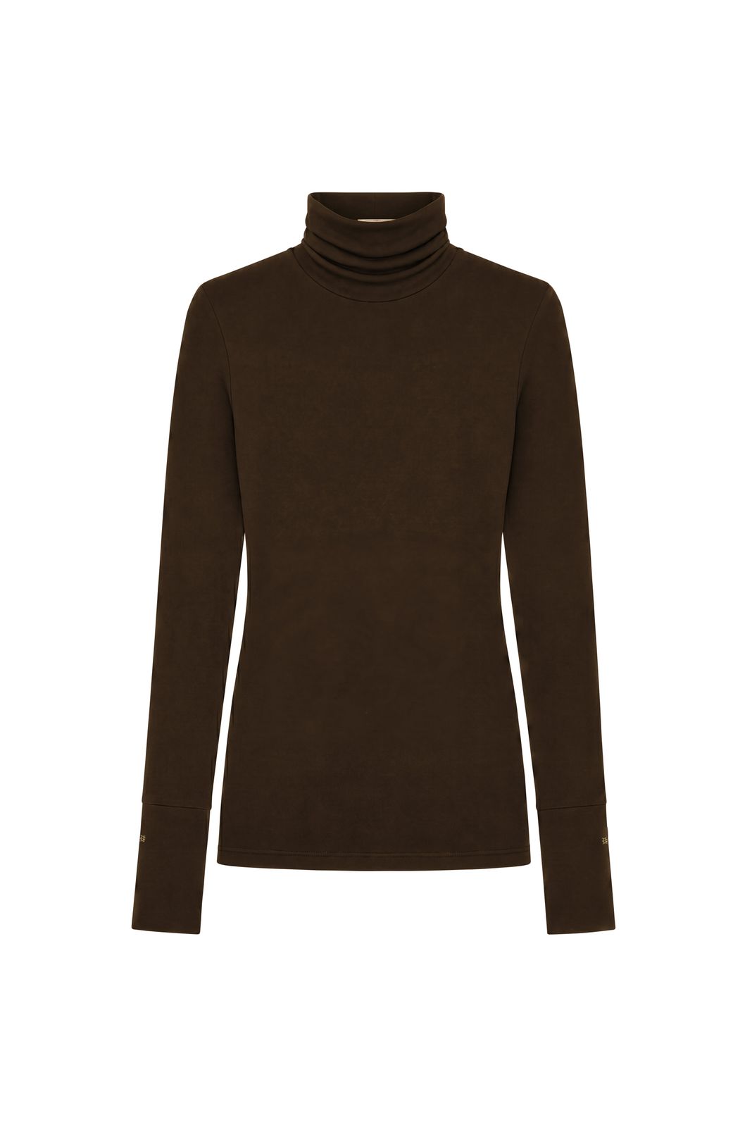 Supersoft Roll Neck Top (chocolate)