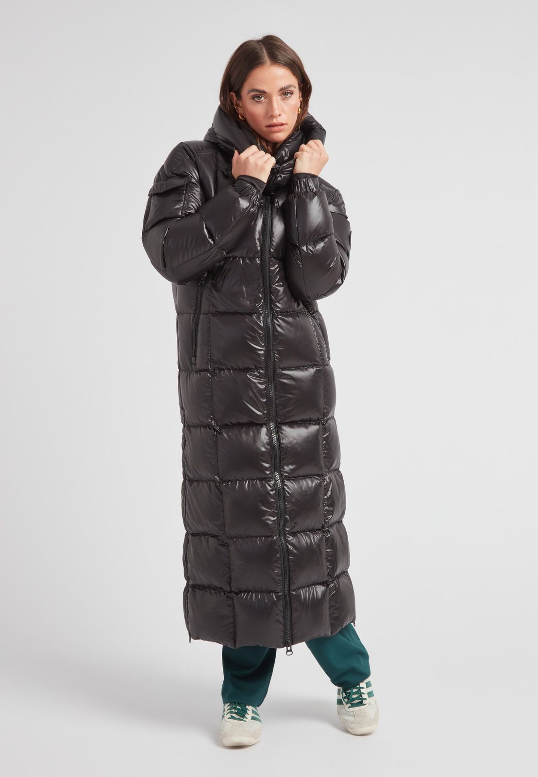 EZ Boxed Ultra Long Down Puffer Coat Lux Black