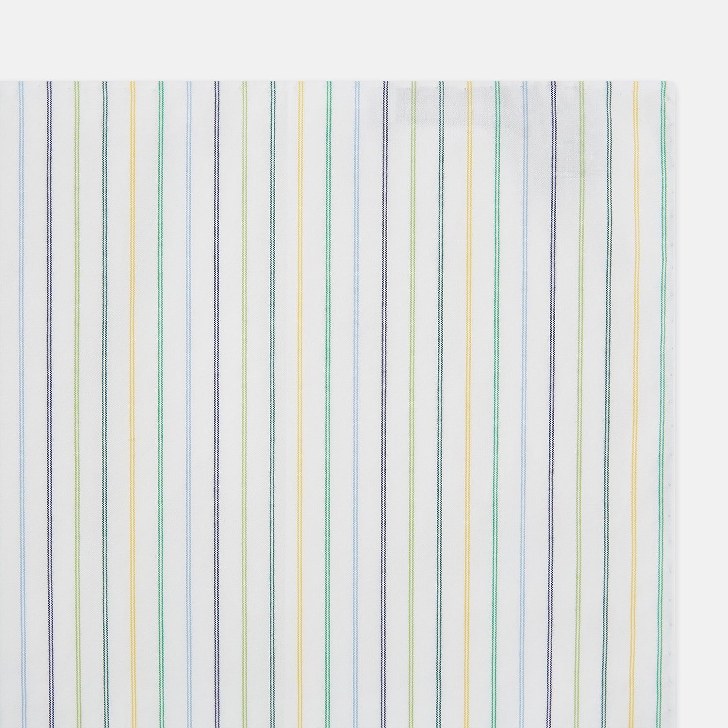 Yellow Multi Double Pinstripe Hand-Rolled Handkerchief