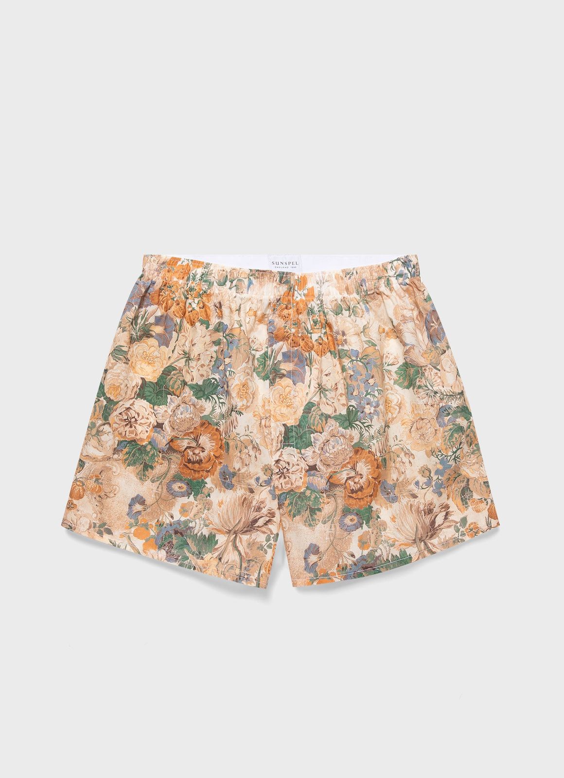 Men's Classic Boxer Short in Liberty Fabric in Parchment Floral