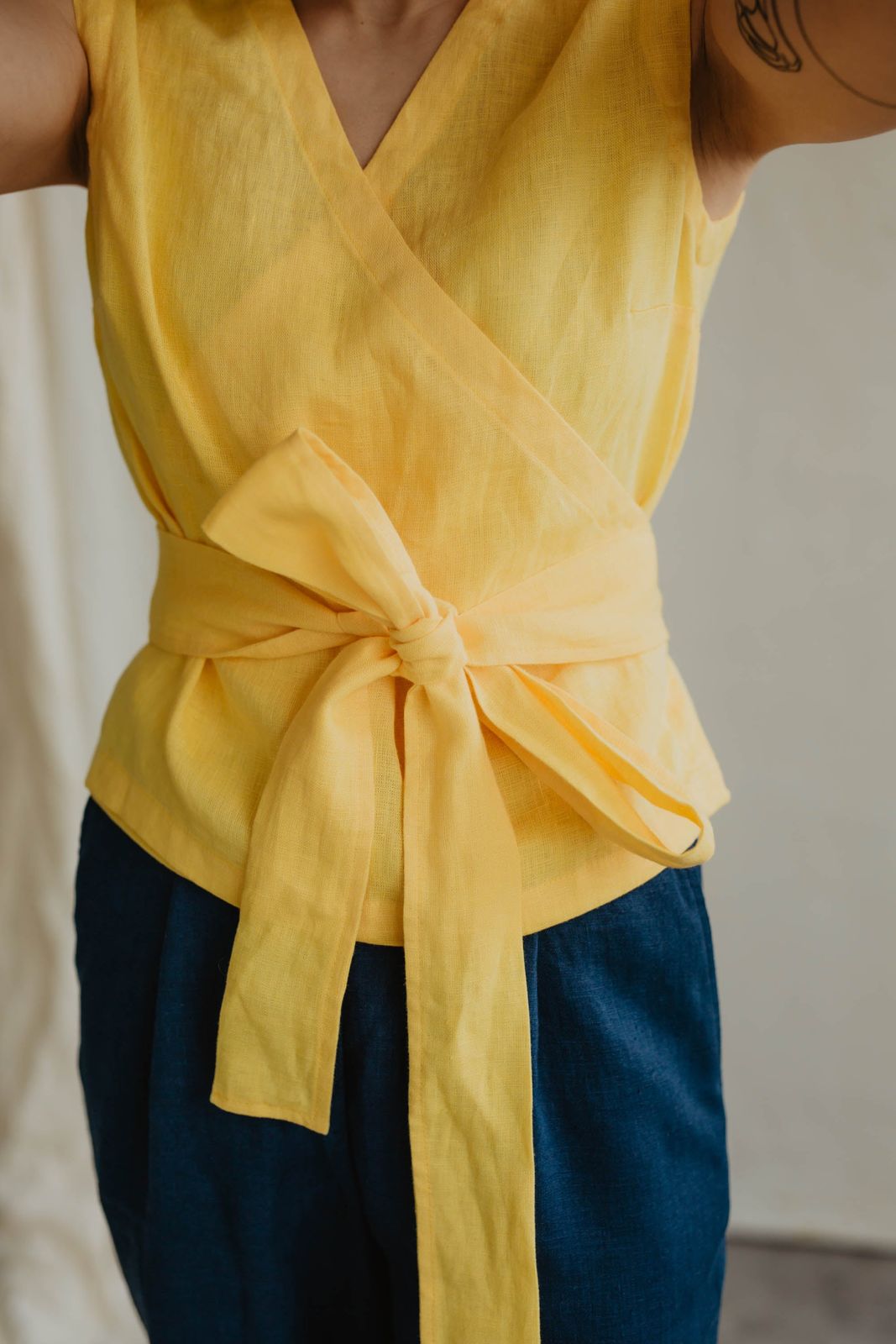 Smiltė Women's Linen WrapTop | 100% Linen | Choice of Colour