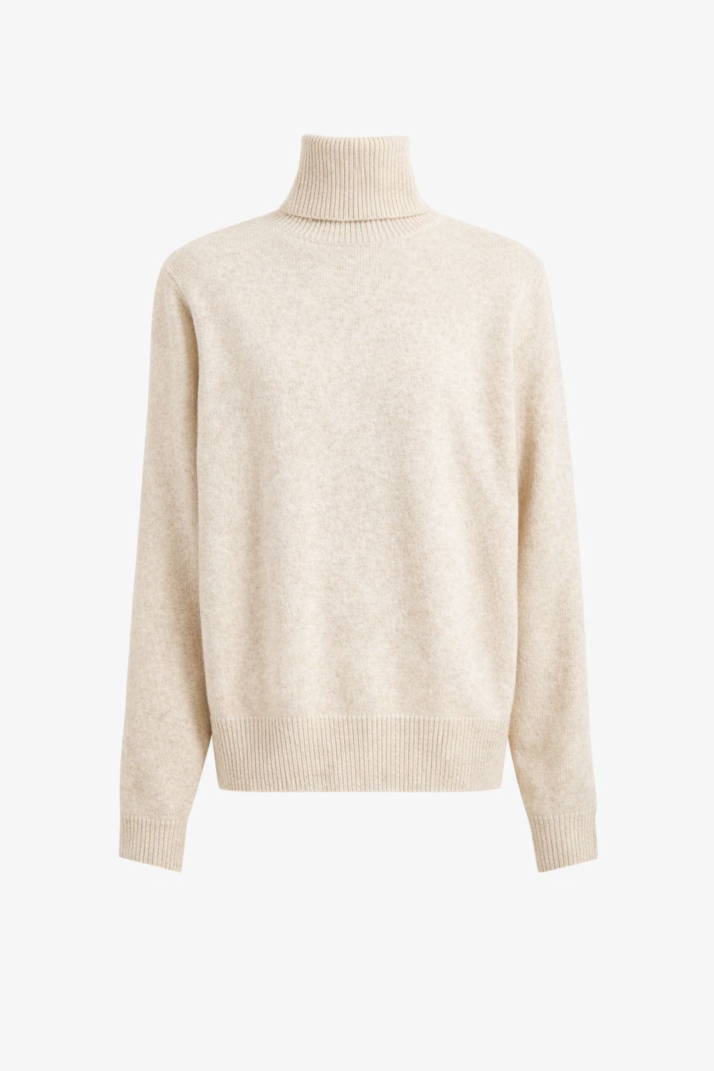 Gala Padded Knit Turtleneck - Light Beige